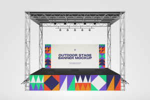 Outdoor Stage Banner Mockup