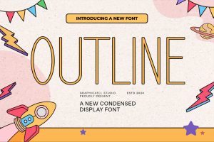 Outline Modern Sans Serif Font
