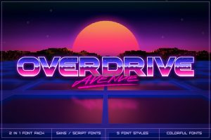 Overdrive Avenue – 2 in 1 Retro Wave Font