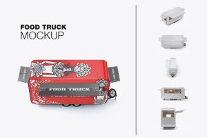 Pack Food Trailer Mockup