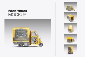 Pack Food Truck Mockup