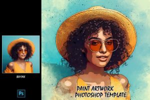 Paint Artwork Photoshop Template