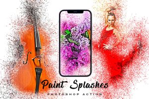 Paint Splashes Photoshop Action