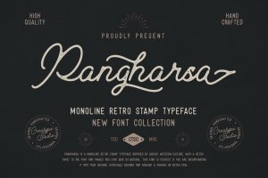 Pangharsa Retro Stamp Business Font