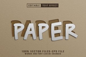 Paper 3d Text – Editable Text Effect
