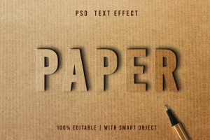 Paper – PSD Text Effect