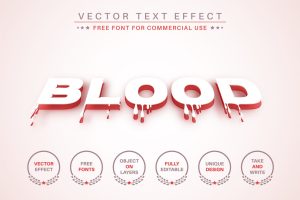 Paper Blood – Editable Text Effect, Font Style