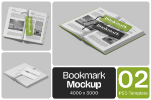 Paper Bookmark Mockup