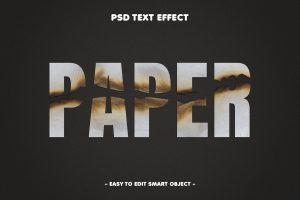 Paper Burn Grunge Textured Text Effect