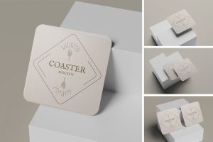 Paper Coaster Mockup