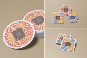 Paper Coaster Mockups