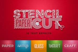 Paper Cut / Stencil Cut Text Effect