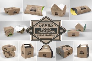 Paper Food Packaging Mockups Vol.1