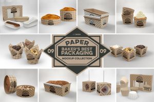 Paper Food Packaging Mockups Vol.9