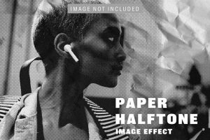 Paper Halftone Image Effect