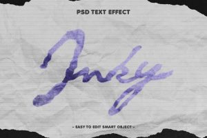 Paper Ink Text Effect Layer Style Psd