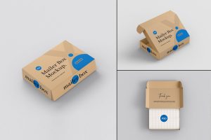 Paper Mailing Box Packaging Mockups