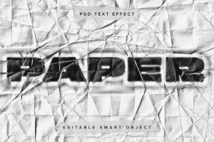 Paper Stamp PSD Text Effect