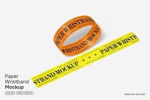 Paper Wristband Mockup