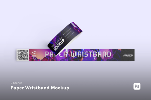 Paper Wristband Mockup