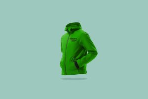 Parachute jacket mockup