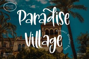 ParadiseVillage – Summer Display Font