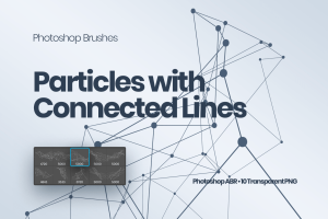Particles with Connected Lines Photoshop Brushes