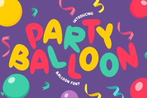 Party Balloon – Balloon Font