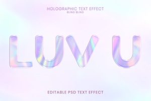 Pastel Holographic Text Effect