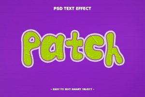 Patch Adhesive Glossy Sticker Text Effect