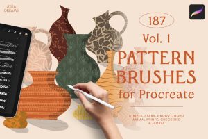 Pattern Brushes for Procreate Vol 1