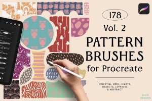 Pattern Brushes for Procreate Vol 2