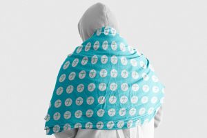 Patterned Fabric Scarf Mockup