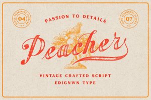 Peacher – Vintage Script Font