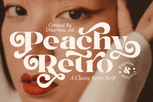 Peachy Retro – Decorative Modern Serif