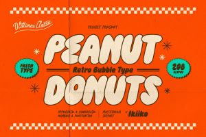Peanut Donuts – Retro Bubble Font