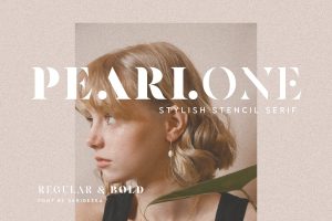 Pearlone – Stylish Stencil Serif