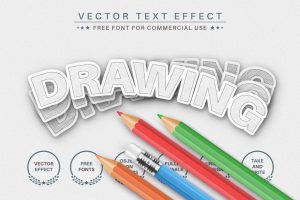 Pencil Drawing – Editable Text Effect, Font Style