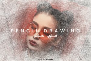 Pencil drawing photo effect