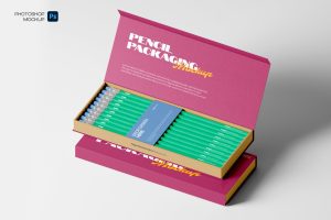 Pencil Packaging Mockup
