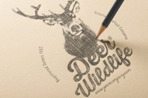 Pencil Sketch Logo Mockup