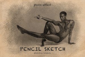 Pencil Sketch Retro Hand Drawing Photo Effect