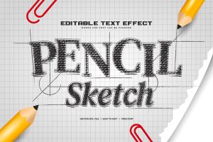 Pencil Sketch Text Effect