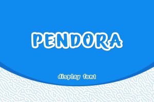 Pendora – Outline display font