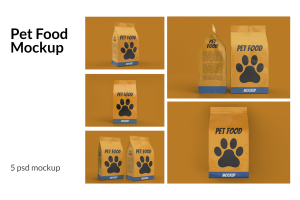 Pet Food Packaging Mockup