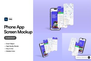 Phone App Screen Mockup
