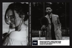 Photocopy Distortion Photo Effect