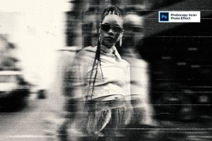 Photocopy Scan Photo Effect
