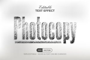 Photocopy Text Effect Style