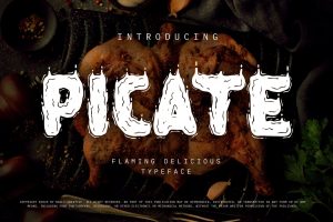 Picate – Flaming Decorative Typeface